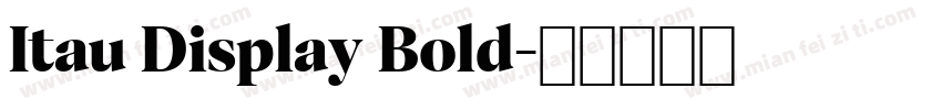 Itau Display Bold字体转换